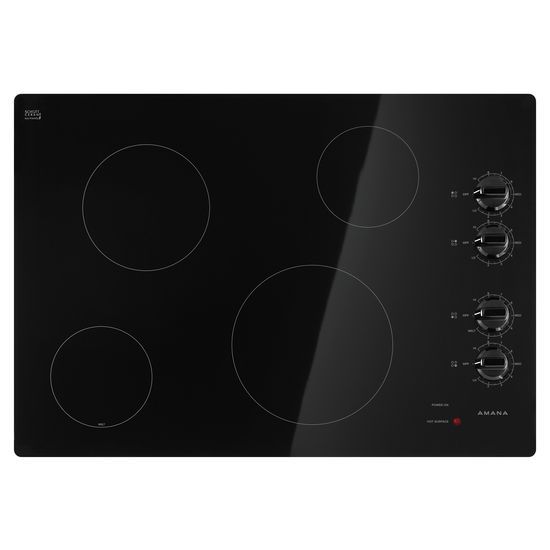 30-inch Electric Cooktop with Multiple Settings - black