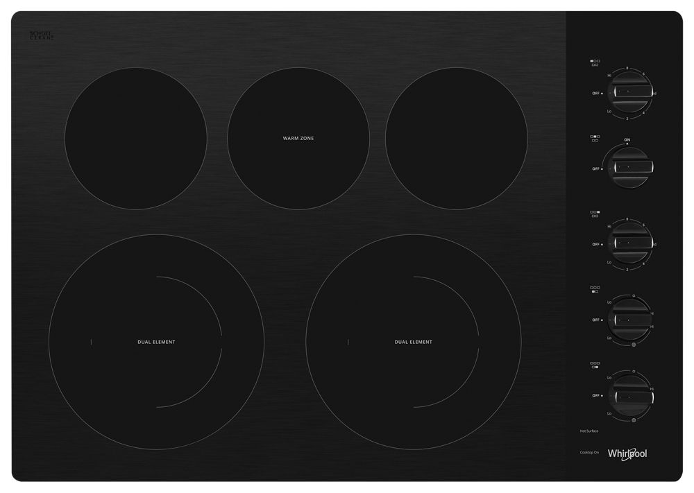 30-inch Electric Ceramic Glass Cooktop with Two Dual Radiant Elements
