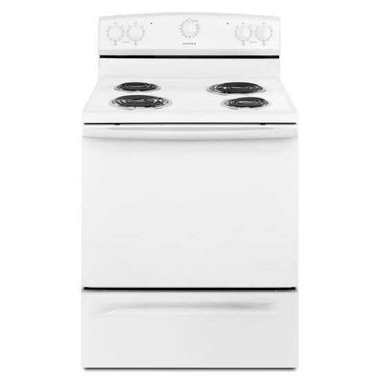 30-inch Electric Range with Warm Hold - white