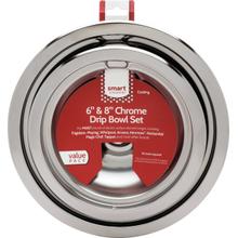 See Details - Smart Choice 6" and 8" Chrome Drip Bowl Set, Fits Most