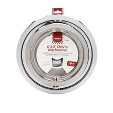 See Details - Smart Choice 6" and 8" Chrome Drip Bowl Set, Fits Specific