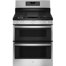See Details - GE® 30" Free-Standing Gas Double Oven Convection Range