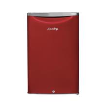 See Details - Danby 4.4 cu. ft. Retro Compact Fridge in Metallic Red