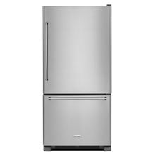 19 cu. ft. 30-Inch Width Full Depth Non Dispense Bottom Mount Refrigerator - Stainless Steel