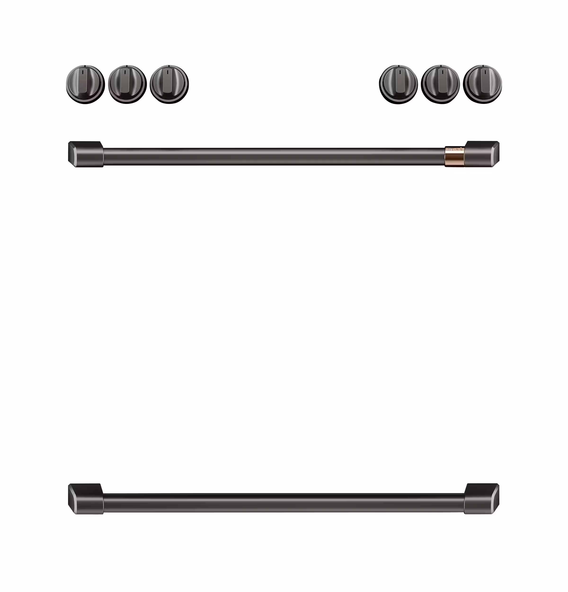 See Details - Café™ Front Control Induction Knobs and Handles - Brushed Black