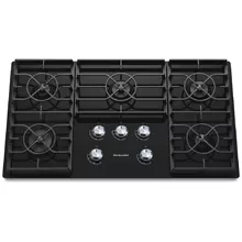 36-Inch 5 Burner Gas Cooktop, Architect® Series II - Black