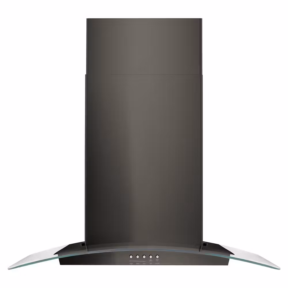 See Details - 30" Concave Glass Wall Mount Range Hood