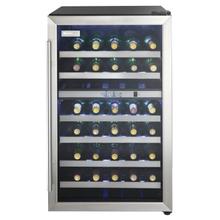 See Details - Danby Designer 38 Bottle Free-Standing Wine Cooler in Black Stainless Steel