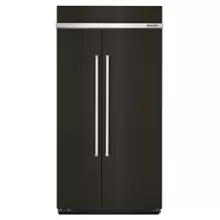 25.5 cu. ft 42-Inch Width Built-In Side by Side Refrigerator with PrintShield™ Finish - Black Stainless