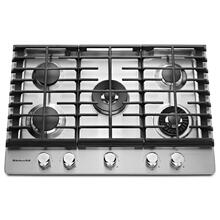 30'' 5-Burner Gas Cooktop with Griddle - Stainless Steel