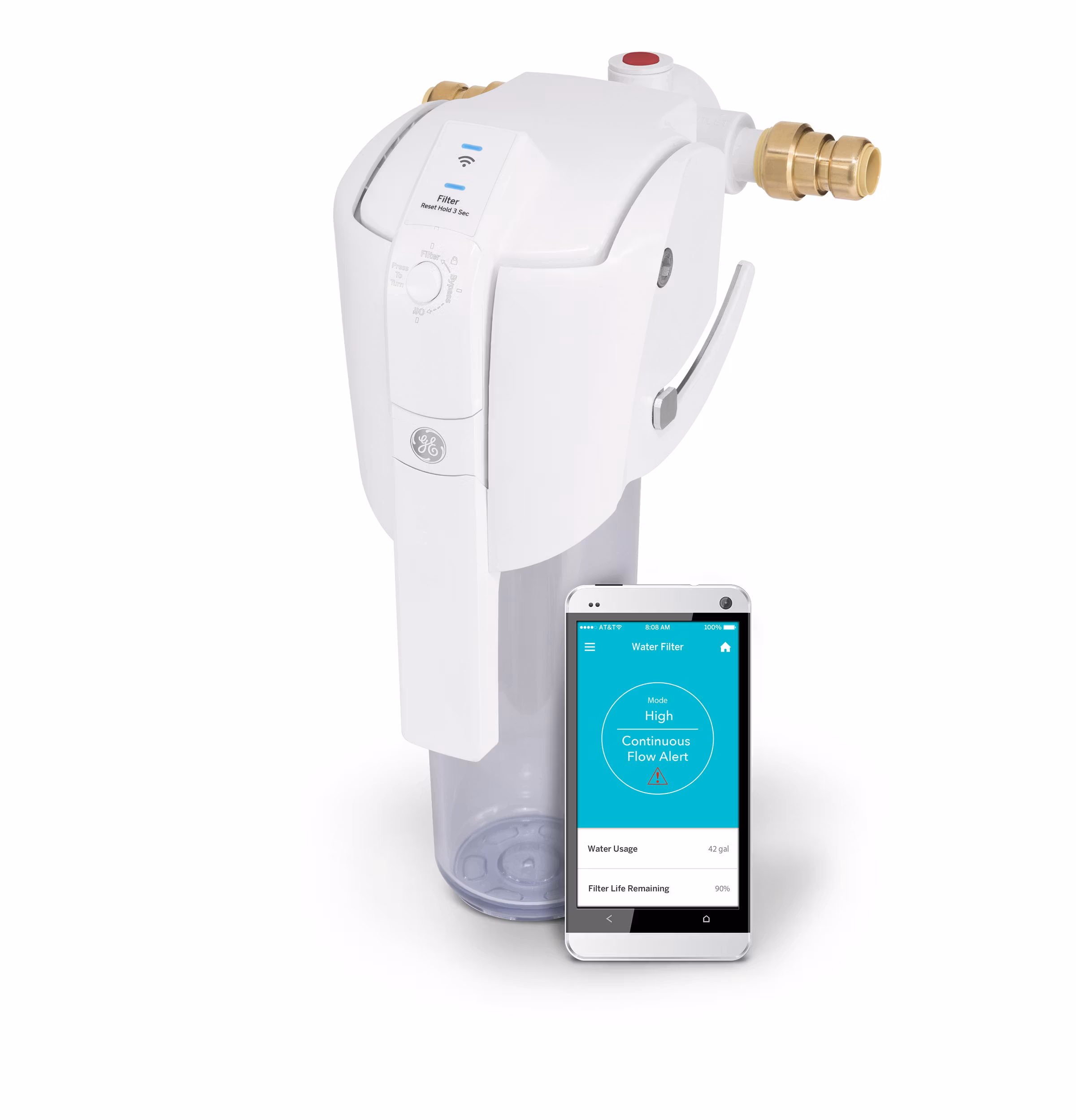 See Details - GE® Smart Whole House Leak Detection & Water Filtration System