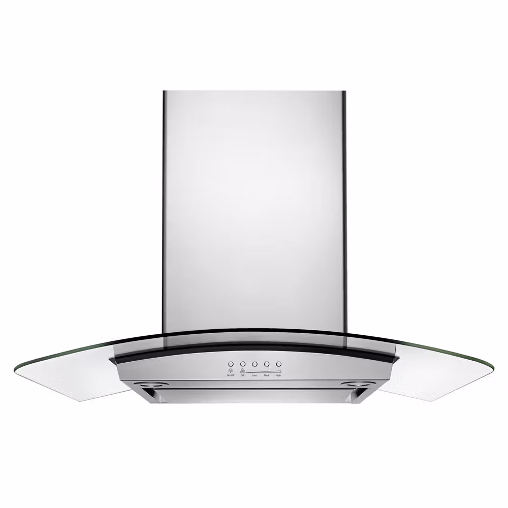 See Details - 30" Modern Glass Wall Mount Range Hood