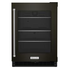See Details - 24" Undercounter Refrigerator with Glass Door and Shelves with Metallic Accents and PrintShield™ Finish