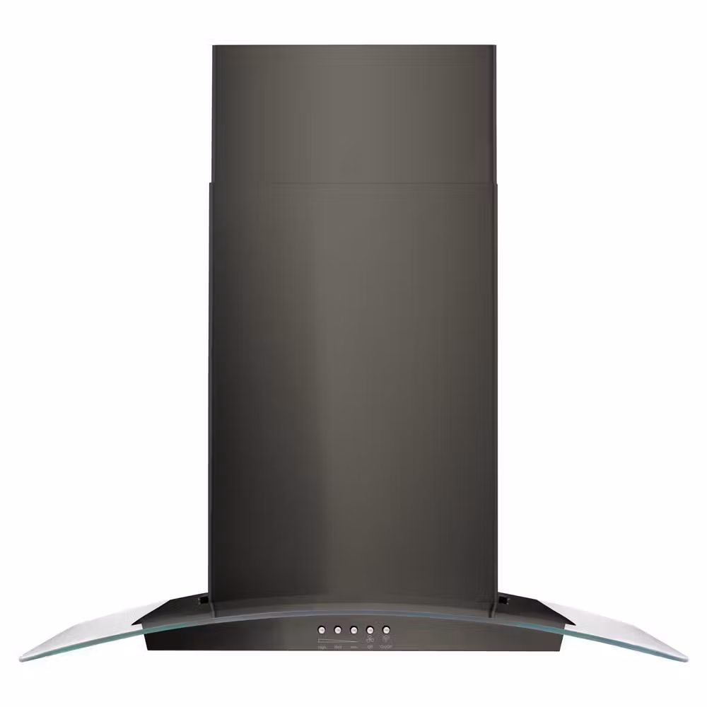 See Details - 30" Concave Glass Wall Mount Range Hood