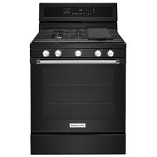 Product Image - 30-Inch 5-Burner Gas Convection Range Black