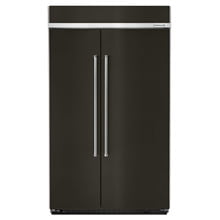 30.0 cu. ft 48-Inch Width Built-In Side by Side Refrigerator with PrintShield Finish Black Stainless