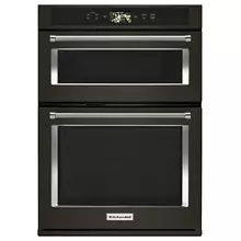 Smart Oven+ 30" Combination Oven with Powered Attachments and PrintShield Finish Black Stainless Steel with PrintShield™ Finish