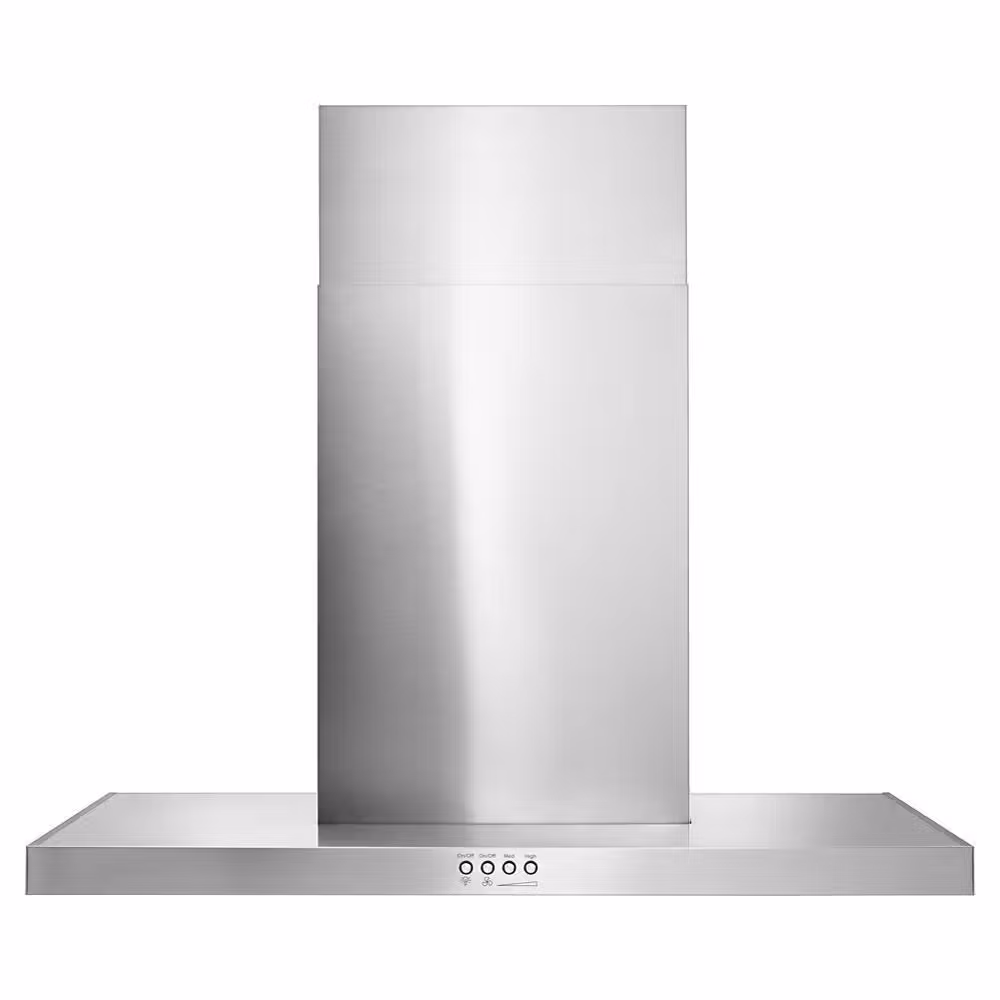 See Details - 30" Stainless Steel Wall Mount Flat Range Hood