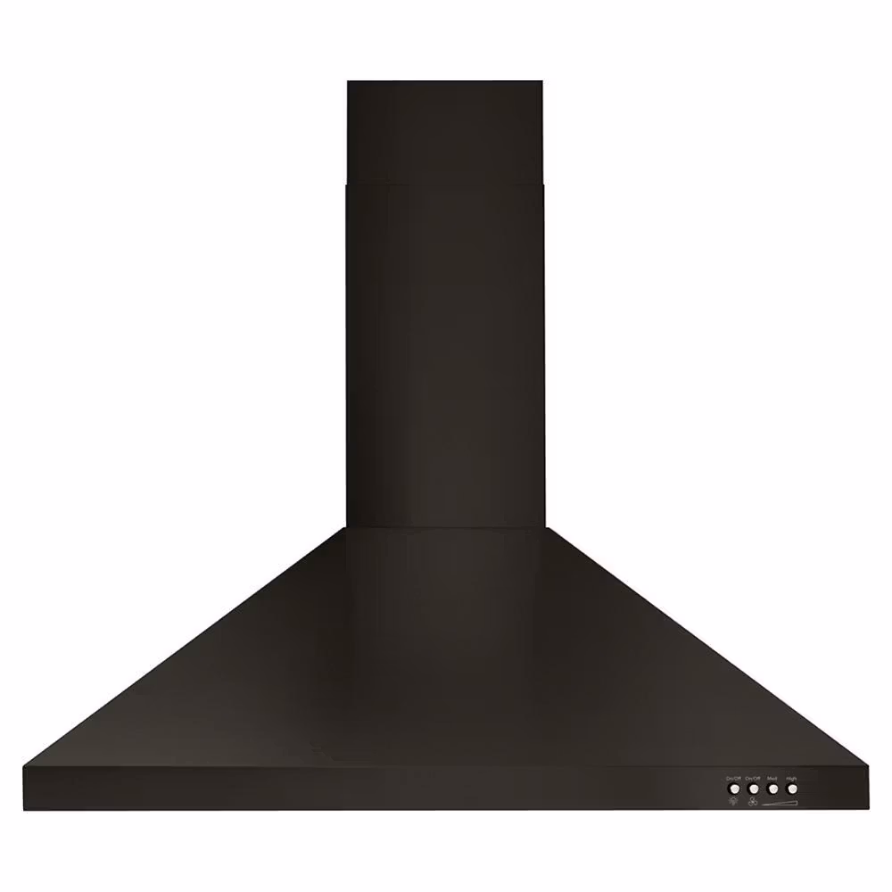 See Details - 30" Contemporary Black Stainless Wall Mount Range Hood