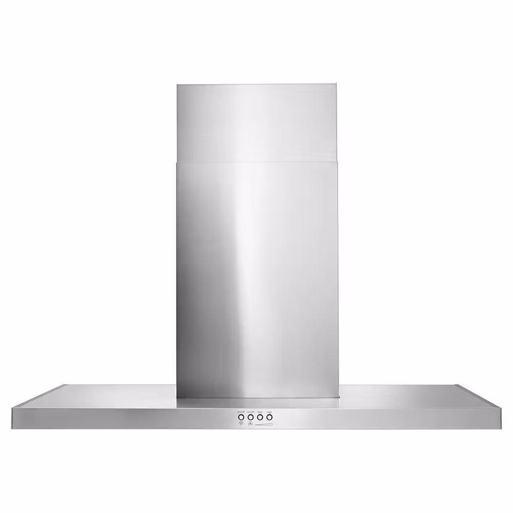 See Details - 36" Stainless Steel Wall Mount Flat Range Hood