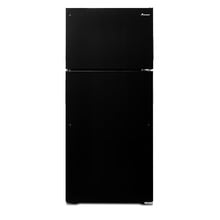 28-inch Top-Freezer Refrigerator with Gallon Door Storage Bins Black