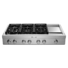 See Details - KitchenAid® 48'' 6-Burner Commercial-Style Gas Rangetop with Griddle
