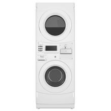 See Details - Commercial Gas Stack Washer/Dryer, Coin Equipped - White