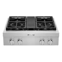 KitchenAid® 30'' 4-Burner Commercial-Style Gas Rangetop Stainless Steel
